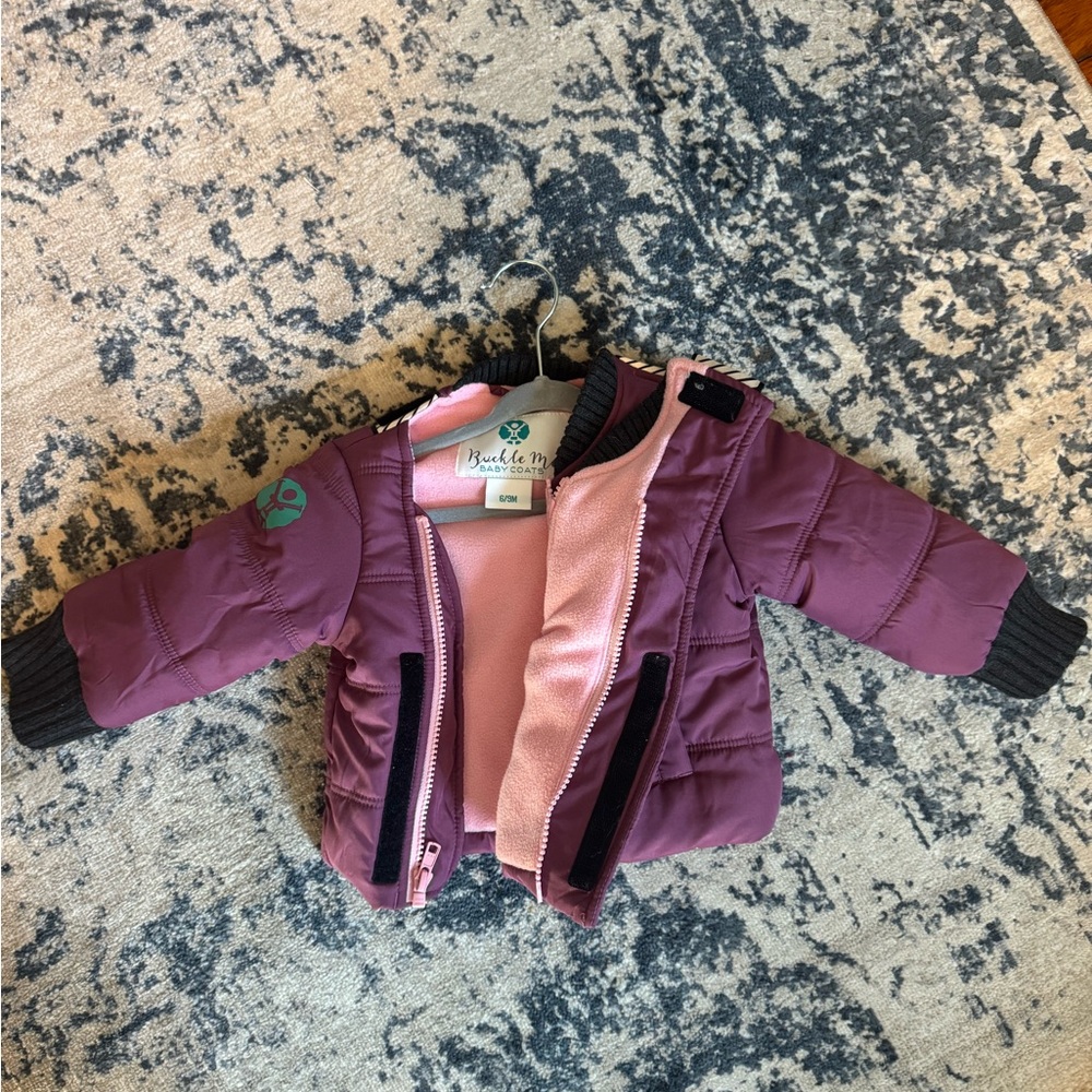 Buckle Me Baby Purple and Pink Baby Jacket